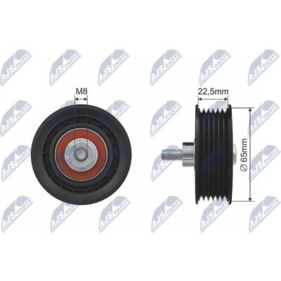 Rola de tensionare a curelei - 4 găuri metal și plastic 65mm Rola de tensionare a curelei - 4 găuri metal și plastic 65mm