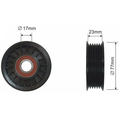 Ackoja A260354 - Vejlednings/strammerulle for V-bælte - Idler/guide roller for V-belt Ackoja A260354 - Vejlednings/strammerulle for V-bælte - Idler/guide roller for V-belt