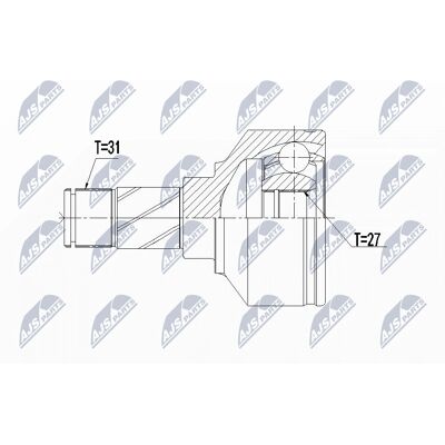 NTY NPW-VV-106 Set giunti albero di trasmissione per Volvo XC60 - Cambio manuale, sinistra NTY NPW-VV-106 Set giunti albero di trasmissione per Volvo XC60 - Cambio manuale, sinistra