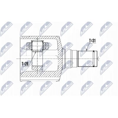 NTY NPW-FR-095 Antriebswellengelenk Satz Vorderachse Links - Automatikgetriebe NTY NPW-FR-095 Antriebswellengelenk Satz Vorderachse Links - Automatikgetriebe