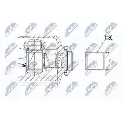 NTY NPW-RE-092 Drive Shaft Joint Set - Gearbox Side - Renault Grand Megane NTY NPW-RE-092 Drive Shaft Joint Set - Gearbox Side - Renault Grand Megane