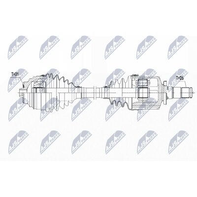 NTY NPW-BM-139 Drive Shaft - BMW 1/2 Series, X1, X2, Mini NTY NPW-BM-139 Drive Shaft - BMW 1/2 Series, X1, X2, Mini