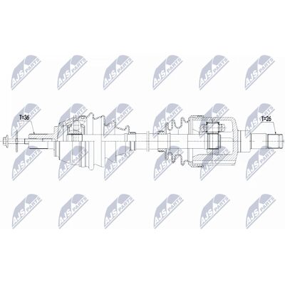 Nty Drive Shaft for Volvo C30, S40, V50 - Left Front Axle 580mm Nty Drive Shaft for Volvo C30, S40, V50 - Left Front Axle 580mm