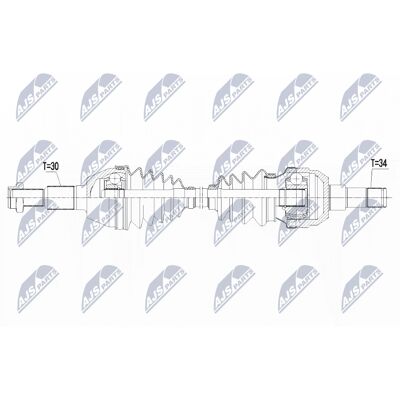 NTY Antriebswelle für Chevrolet Opel - Hinterachse links NTY Antriebswelle für Chevrolet Opel - Hinterachse links