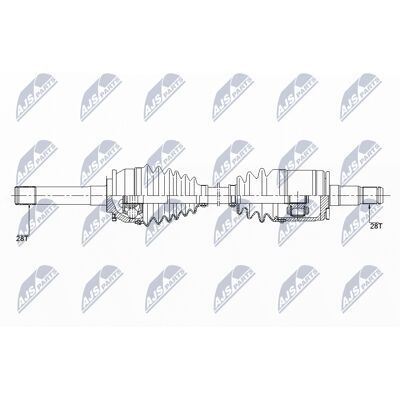 Mitsubishi NPW-MS-059 Drive Shaft - Front Left 610mm 28T 90mm Mitsubishi NPW-MS-059 Drive Shaft - Front Left 610mm 28T 90mm