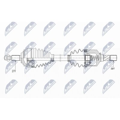 NTY Renault Espace Axle Shaft - Left Front - 675mm - NPW-RE-154 NTY Renault Espace Axle Shaft - Left Front - 675mm - NPW-RE-154