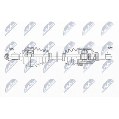 NTY NPW-CT-115 Antriebswelle für Citroën C3 - Vorderachse Links NTY NPW-CT-115 Antriebswelle für Citroën C3 - Vorderachse Links