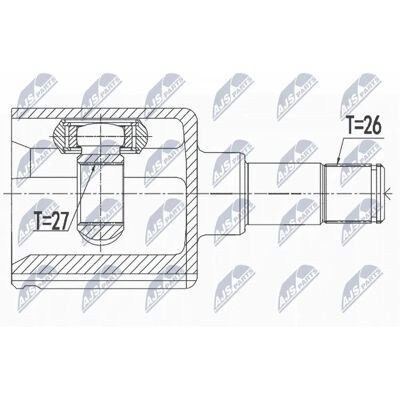 Set articulație arbore transmisie Ford NPW-FR-058 - Axă față stângă Set articulație arbore transmisie Ford NPW-FR-058 - Axă față stângă