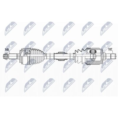 NTY Honda Civic X Drivaxel - 695mm - Höger fram NTY Honda Civic X Drivaxel - 695mm - Höger fram
