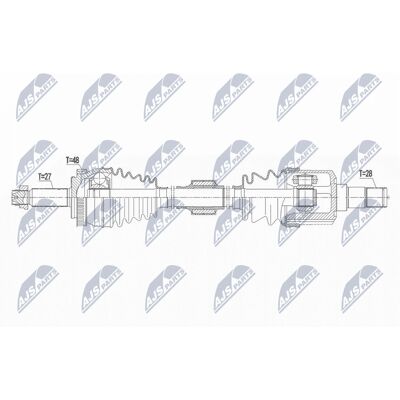 NTY NPW-HY-571 Drive Shaft - Front Right for Hyundai I40 NTY NPW-HY-571 Drive Shaft - Front Right for Hyundai I40