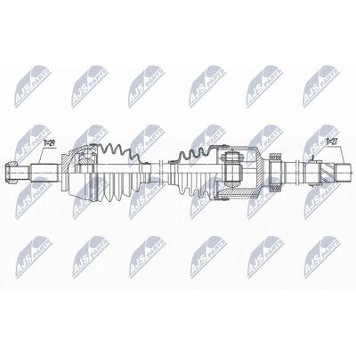 Nty Npwre175 Forakseldrevaksel til Renault Talisman - Forakseldrevaksel Nty Npwre175 Forakseldrevaksel til Renault Talisman - Forakseldrevaksel