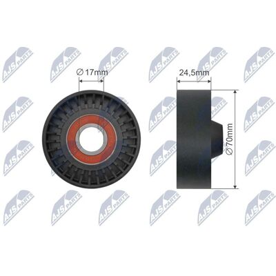 Rola de Tensiune Nty - 24,5mm Lățime, 70mm Diametru Rola de Tensiune Nty - 24,5mm Lățime, 70mm Diametru