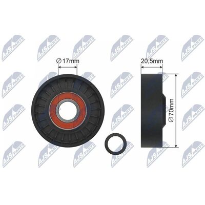 NTY RNK-FR-048 Timing Belt Tensioner Pulley - Timing Belt Tensioner Pulley NTY RNK-FR-048 Timing Belt Tensioner Pulley - Timing Belt Tensioner Pulley