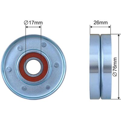 NTY Șpaclu de tensionare a curelei - lățime 26mm, diametru interior 17mm, diametru exterior 76mm NTY Șpaclu de tensionare a curelei - lățime 26mm, diametru interior 17mm, diametru exterior 76mm