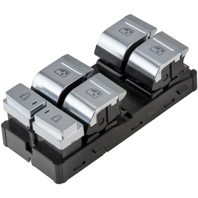 Audi A6 A7 E-tron Q4 - Chrom/Black Front Left Window Switch - Car Window Switch Audi A6 A7 E-tron Q4 - Chrom/Black Front Left Window Switch - Car Window Switch