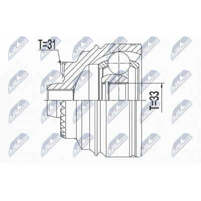 NTY NPZ-BM-025 Vetoakselin nivelisarja - Vetoakselin nivelisarja NTY NPZ-BM-025 Vetoakselin nivelisarja - Vetoakselin nivelisarja