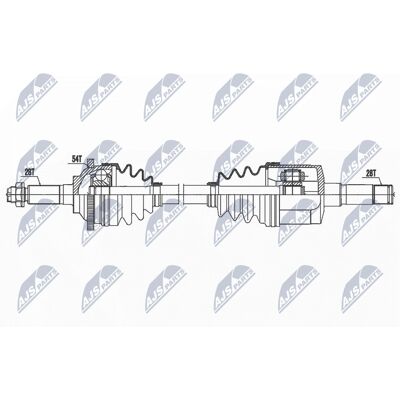 NTY Drive Shaft for Kia Carnival - 626mm, ABS, Left NTY Drive Shaft for Kia Carnival - 626mm, ABS, Left