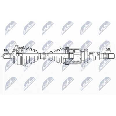 NTY Albero di trasmissione Volvo - Anteriore destro - 1022mm - Automatico - V70 XC70 NTY Albero di trasmissione Volvo - Anteriore destro - 1022mm - Automatico - V70 XC70