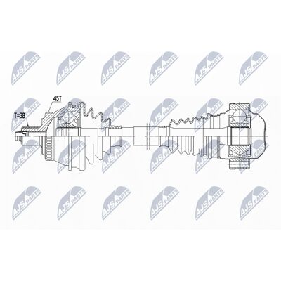 NTY Vetopyörä Audi A4 B6/B7 - 635mm, Oikea etu NTY Vetopyörä Audi A4 B6/B7 - 635mm, Oikea etu