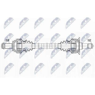 BMW NPW-BM-189 Antriebswelle - Hinterachse Links für 3er BMW NPW-BM-189 Antriebswelle - Hinterachse Links für 3er
