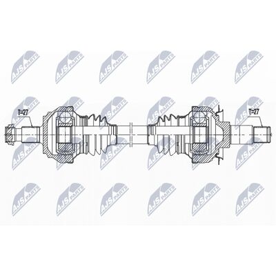 Nty Npw-me-156 Arbore de transmisie pentru Mercedes-Benz Clasa C Partea din spate dreapta Nty Npw-me-156 Arbore de transmisie pentru Mercedes-Benz Clasa C Partea din spate dreapta