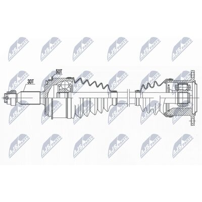 NTY NPW-MS-081 Drive Shaft - Front Right for Mitsubishi Pajero NTY NPW-MS-081 Drive Shaft - Front Right for Mitsubishi Pajero
