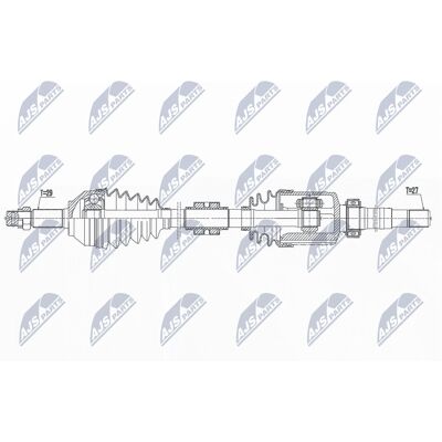 NTY Drive Shaft for Nissan Qashqai - Right Front, 942mm NTY Drive Shaft for Nissan Qashqai - Right Front, 942mm
