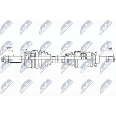 NTY NPW-PE-107 - Drive Shaft for Peugeot, Mitsubishi, Citroën NTY NPW-PE-107 - Drive Shaft for Peugeot, Mitsubishi, Citroën