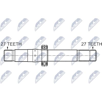 NTY NWP-ME-003 Antriebswelle vorne links - Antriebswelle NTY NWP-ME-003 Antriebswelle vorne links - Antriebswelle