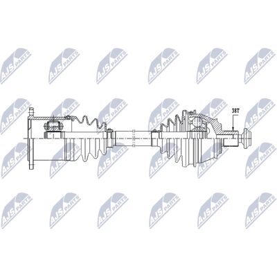 NTY NPW-AU-071 - Drive Shaft for Audi A6 - Left Front Axle NTY NPW-AU-071 - Drive Shaft for Audi A6 - Left Front Axle