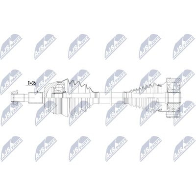 NTY NPWAU087 - Vetoakseli taka vasen - Auton varaosa NTY NPWAU087 - Vetoakseli taka vasen - Auton varaosa