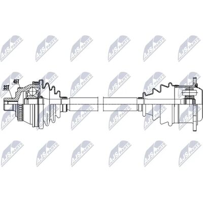 NTY NPW-AU-095 Driveaksel - Foraksel højre 620mm til Volkswagen, Audi, Skoda NTY NPW-AU-095 Driveaksel - Foraksel højre 620mm til Volkswagen, Audi, Skoda
