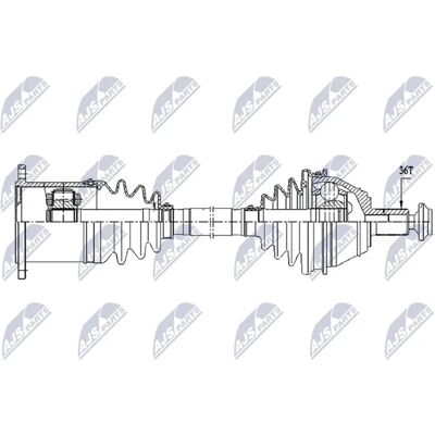 NTY NPW-VW-212 Antriebswelle für Audi VW Seat - 485mm Länge NTY NPW-VW-212 Antriebswelle für Audi VW Seat - 485mm Länge