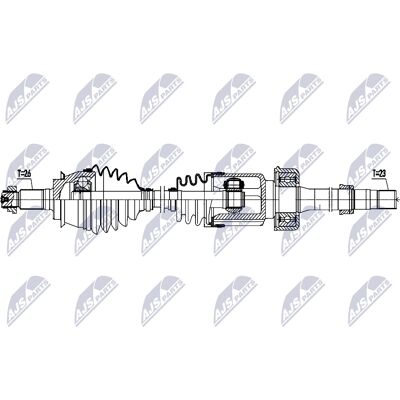 NTY 891mm Ax de transmisie - Ax de transmisie NTY 891mm Ax de transmisie - Ax de transmisie