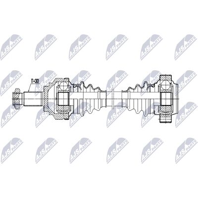 NTY NPW-BM-207 Hinterachsantriebswelle für BMW - 598mm, 30 Zähne NTY NPW-BM-207 Hinterachsantriebswelle für BMW - 598mm, 30 Zähne