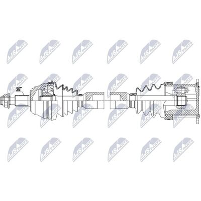 NTY NPW-VW-204 Front Right Drive Shaft - Drive Shaft NTY NPW-VW-204 Front Right Drive Shaft - Drive Shaft