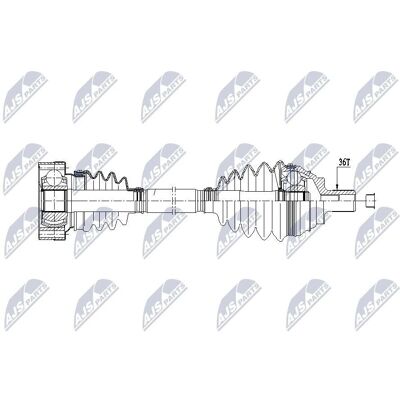 NTY NPWVW213 - Front Right Drive Shaft - VW Jetta IV 1.2/1.4 TSI NTY NPWVW213 - Front Right Drive Shaft - VW Jetta IV 1.2/1.4 TSI