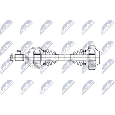 NTY NPW-BM-218 Antriebswelle - Hinterachse NTY NPW-BM-218 Antriebswelle - Hinterachse