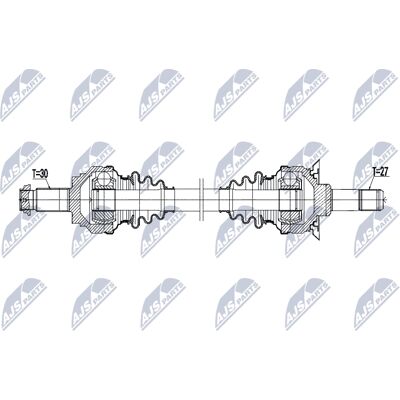 NTY NPW-BM-232 - Transmission drive aksel til BMW 5-serie NTY NPW-BM-232 - Transmission drive aksel til BMW 5-serie