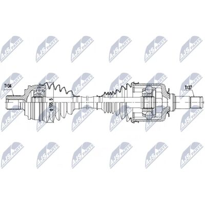 Nty Npw-me-214 Drive Shaft for Mercedes GLE GLS - Automatic, 636mm Nty Npw-me-214 Drive Shaft for Mercedes GLE GLS - Automatic, 636mm