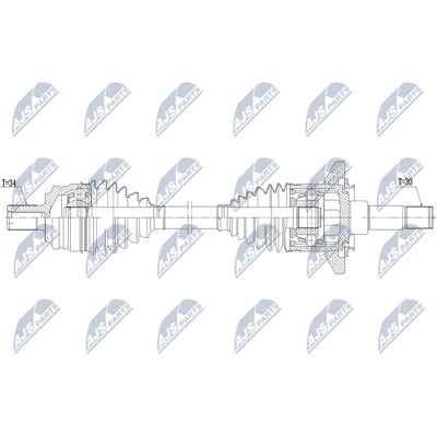 NTY NPW-ME-224 - Bageste venstre drivaksel - Mercedes-Benz NTY NPW-ME-224 - Bageste venstre drivaksel - Mercedes-Benz