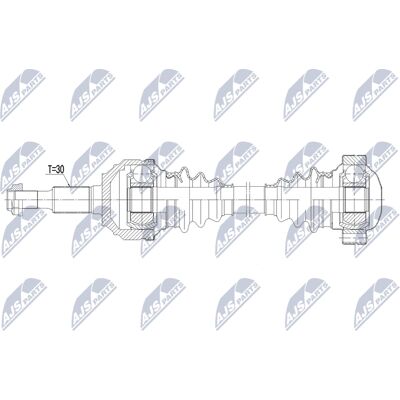 Nty Antriebswelle für Porsche Cayman - 665mm - Hinterachse links Nty Antriebswelle für Porsche Cayman - 665mm - Hinterachse links