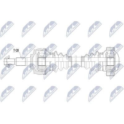 Albero di trasmissione posteriore NTY NPW-PS-016 per Porsche Boxster Cayman Albero di trasmissione posteriore NTY NPW-PS-016 per Porsche Boxster Cayman