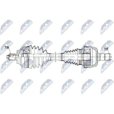 NTY NPW 220 Vetoakseli - Etuvasen - 570mm - Sopii Audi Q3 NTY NPW 220 Vetoakseli - Etuvasen - 570mm - Sopii Audi Q3