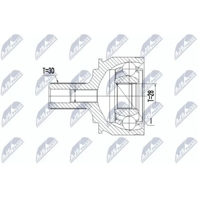 NTY NPZ-ME-028 Set di articolazioni dell'albero di trasmissione - Mercedes-Benz Classe A, B, GLA NTY NPZ-ME-028 Set di articolazioni dell'albero di trasmissione - Mercedes-Benz Classe A, B, GLA