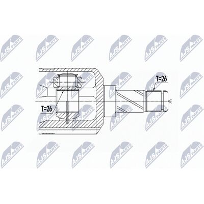 Volvo S40 V50 - Set articulații ax de transmisie, stânga Volvo S40 V50 - Set articulații ax de transmisie, stânga