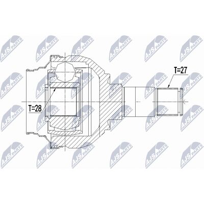 Set articulație ax de transmisie față stânga - Clasa B Set articulație ax de transmisie față stânga - Clasa B