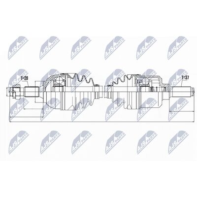NTY NPW-CT-052 Antriebswelle - Automatikgetriebe NTY NPW-CT-052 Antriebswelle - Automatikgetriebe