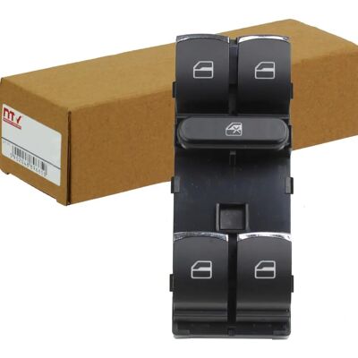 NTY Comutator de geam cromat pentru VW Golf 6 Plus, Passat, Jetta 4 - Comutator de geam NTY Comutator de geam cromat pentru VW Golf 6 Plus, Passat, Jetta 4 - Comutator de geam