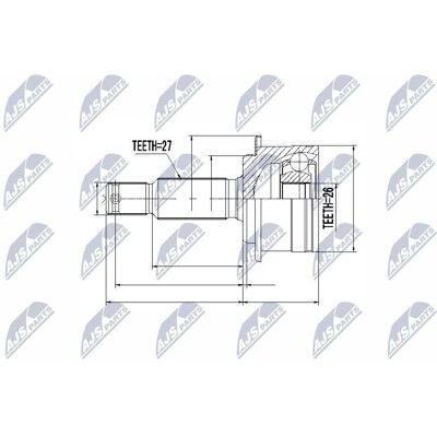 Mitsubishi 3715a032 Set de articulații ax de transmisie - Spate stâng Mitsubishi 3715a032 Set de articulații ax de transmisie - Spate stâng